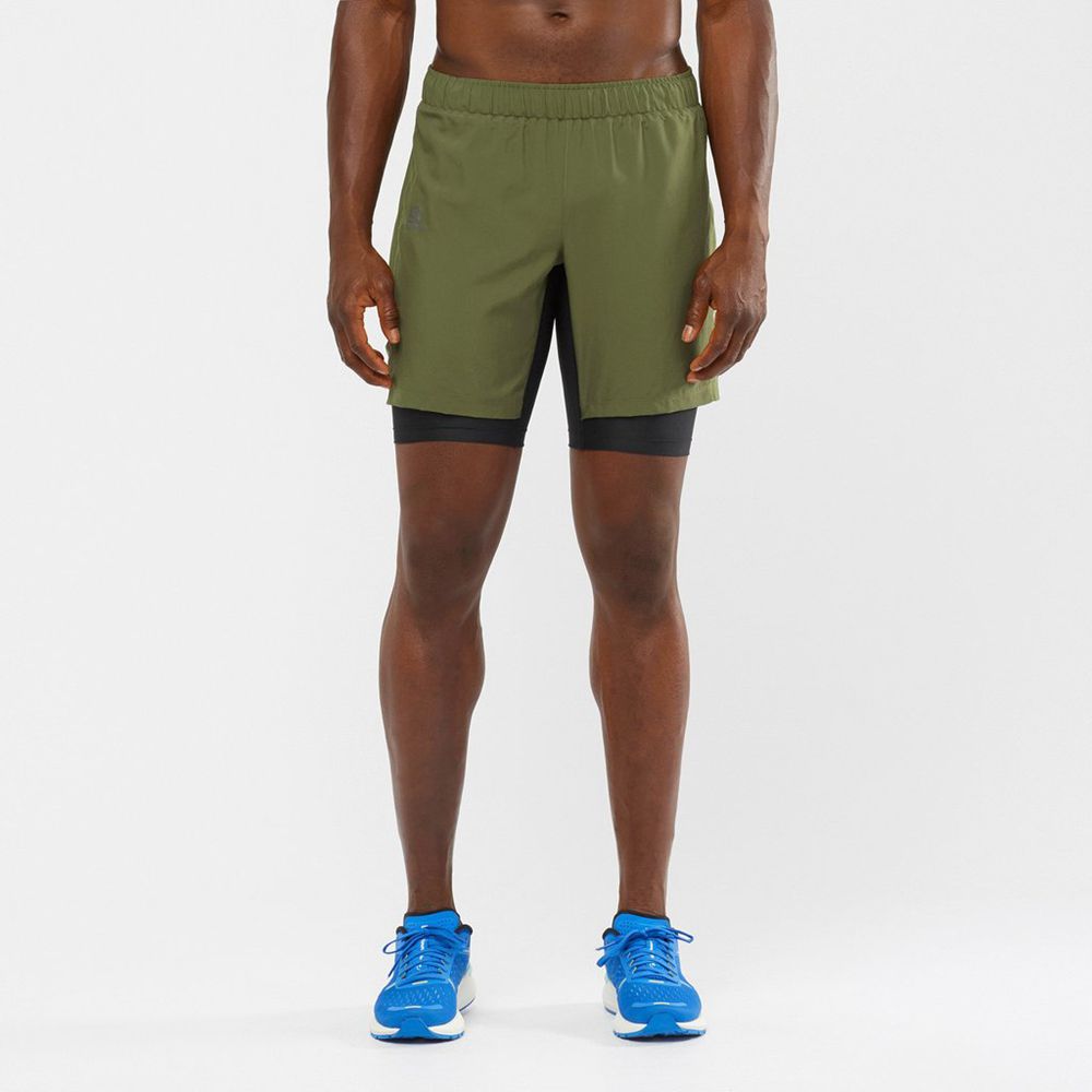 Salomon Israel XA TWINSKIN - Mens Shorts - Olive (SDHE-56079)